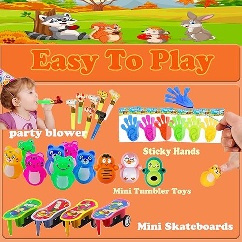 Miniatura 6 de YOAUSHY 67 piezas de recuerdos de fiesta para niños, juguetes de caja del tesoro para el aula, juguetes de caja de premios, premios de aula, bolsas