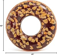 Vista 3 de Intex Nutty - Tubo inflable en forma de dona de chocolate con impresión realista, 45 pulgadas de diámetro