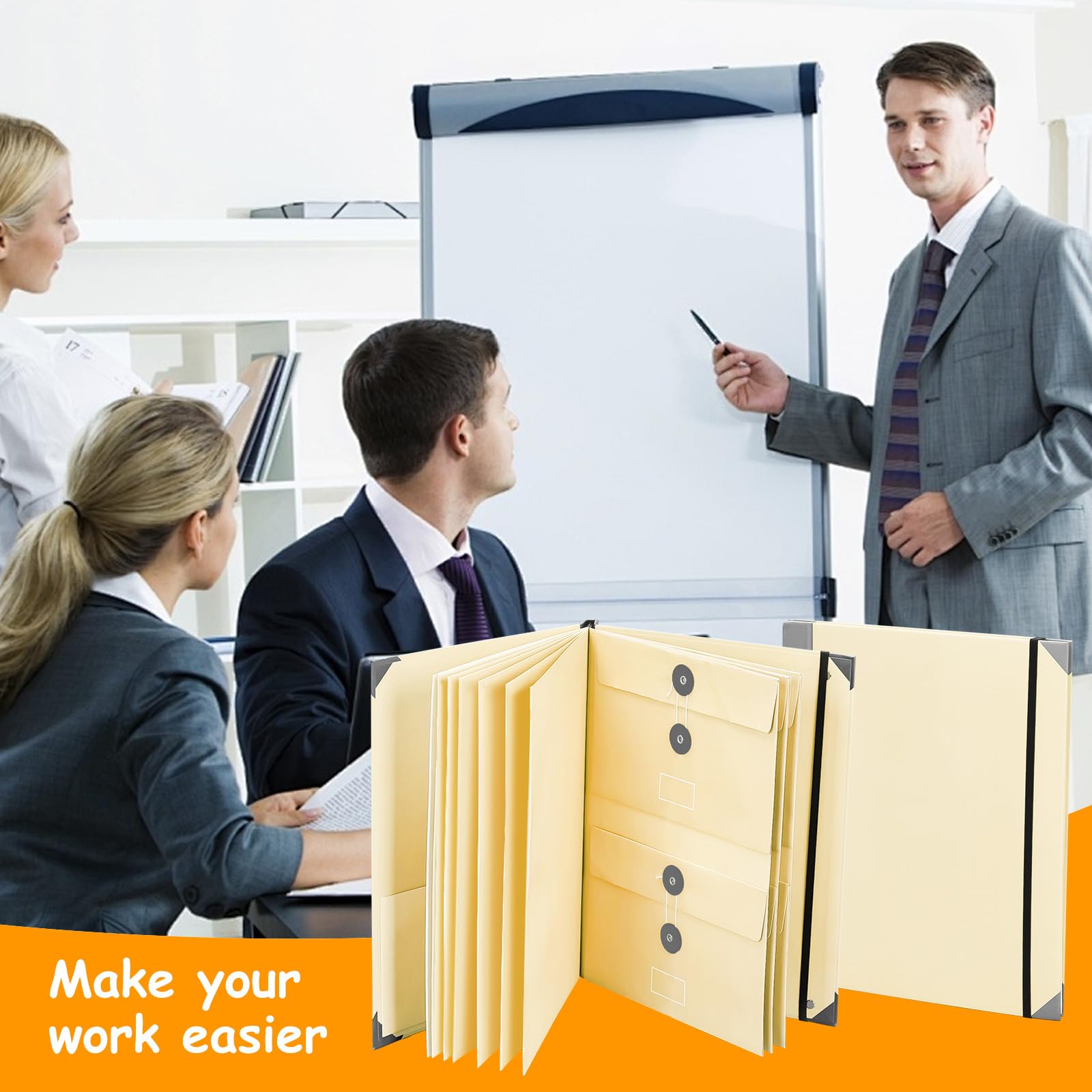 Les-Theresa If I Die Binder UK, Multipurpose Important Document Organizer with 9 Pages, 3 Stickers & Pen, Yellow - Image 3