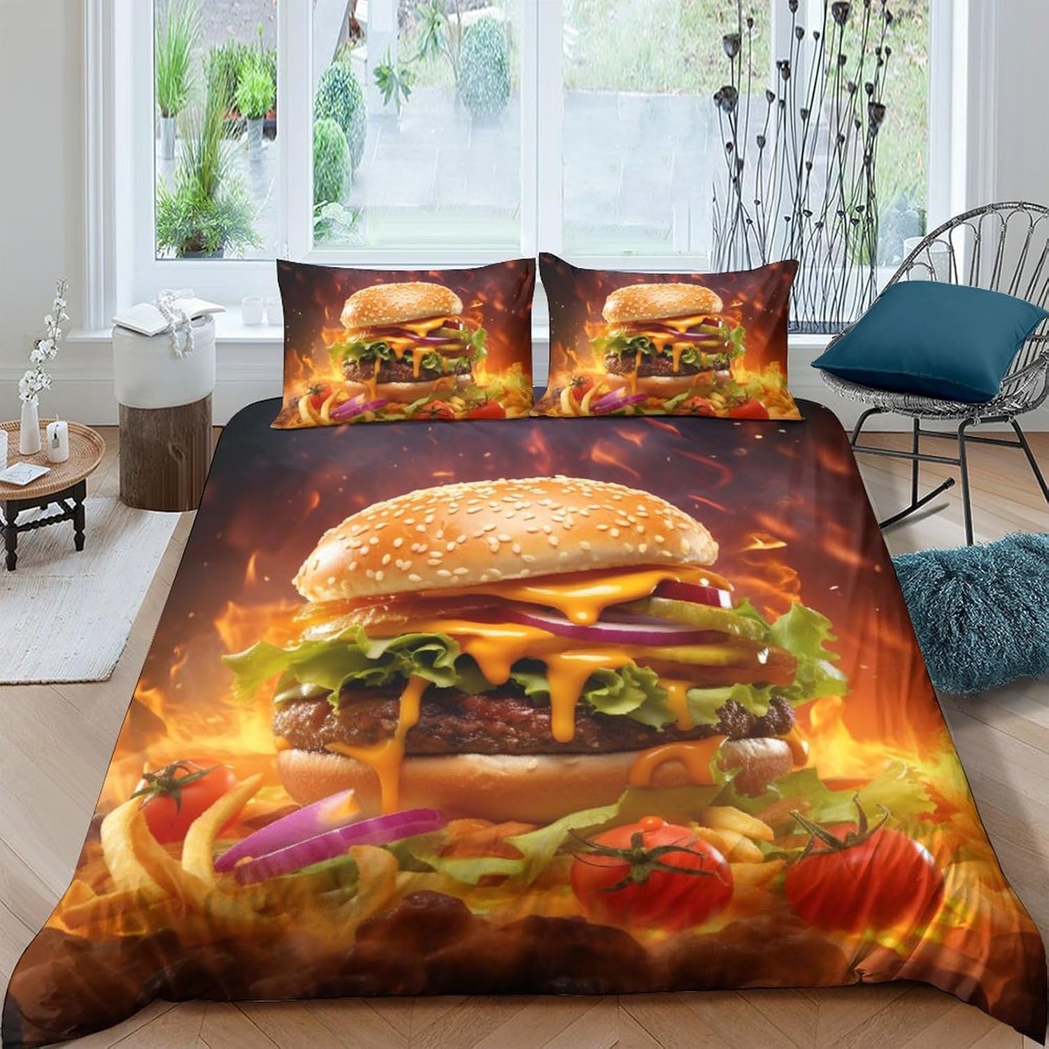 Housse de couette 260x230 nourriture pour une décoration de chambre originale et conviviale