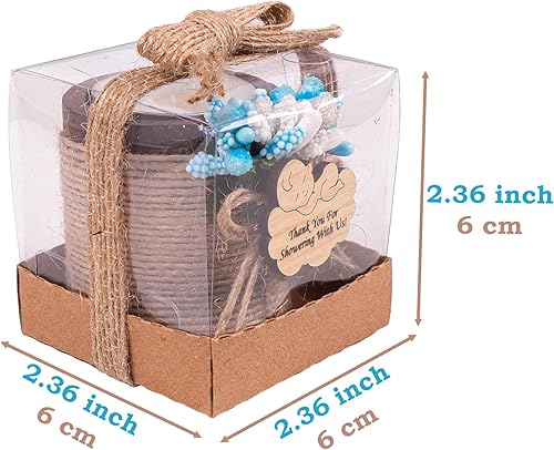 Vista 81 de HTF - Juego de 10 portavelas de madera para decoración de baby shower, regalos de revelación de género, portavelas de madera para baby shower Marrón