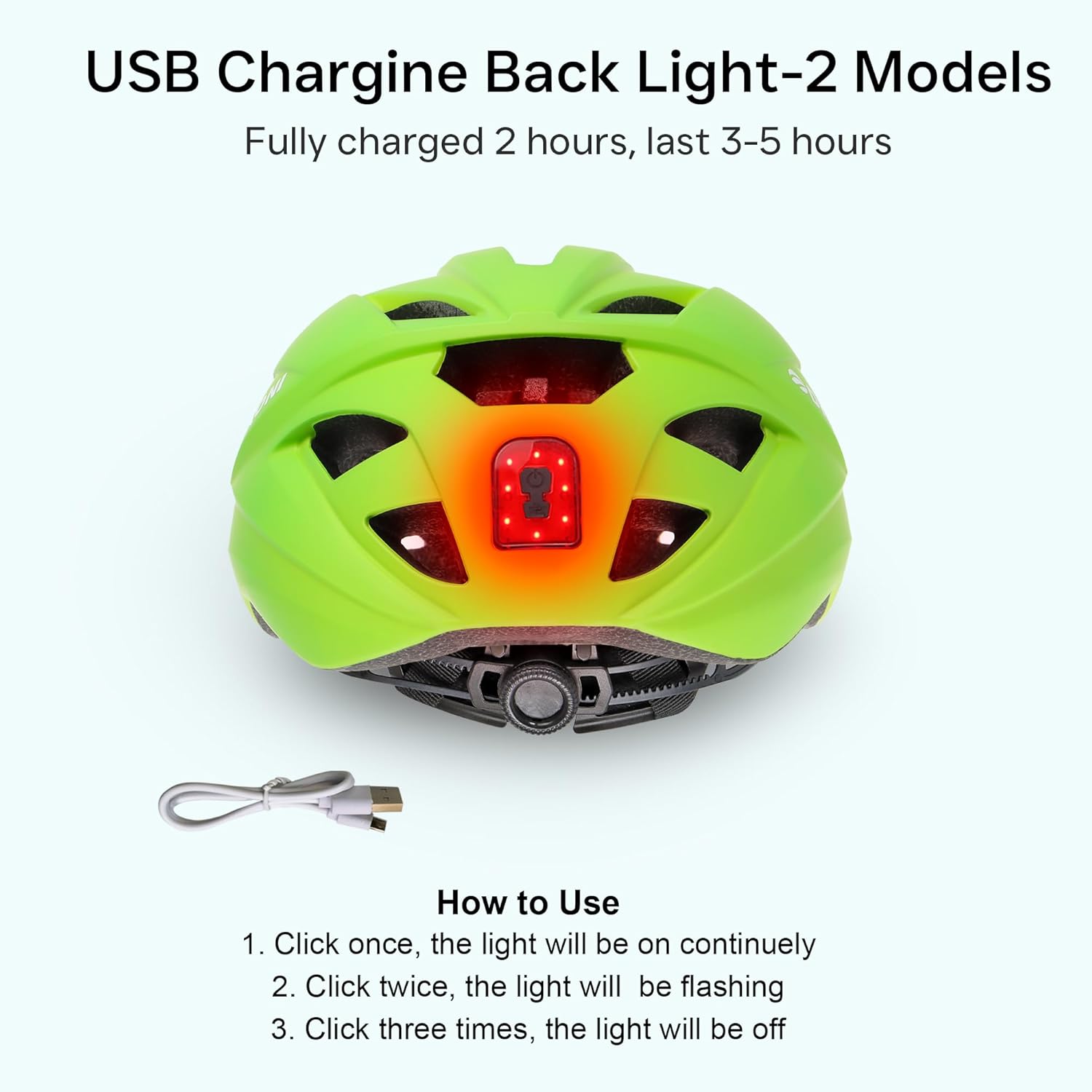 DKONI Bike Helmet Adult Urban:Bicycle Helmet for Men Women with USB Charge Detachable Taillight Helmets for Commuter Cycling Scooters