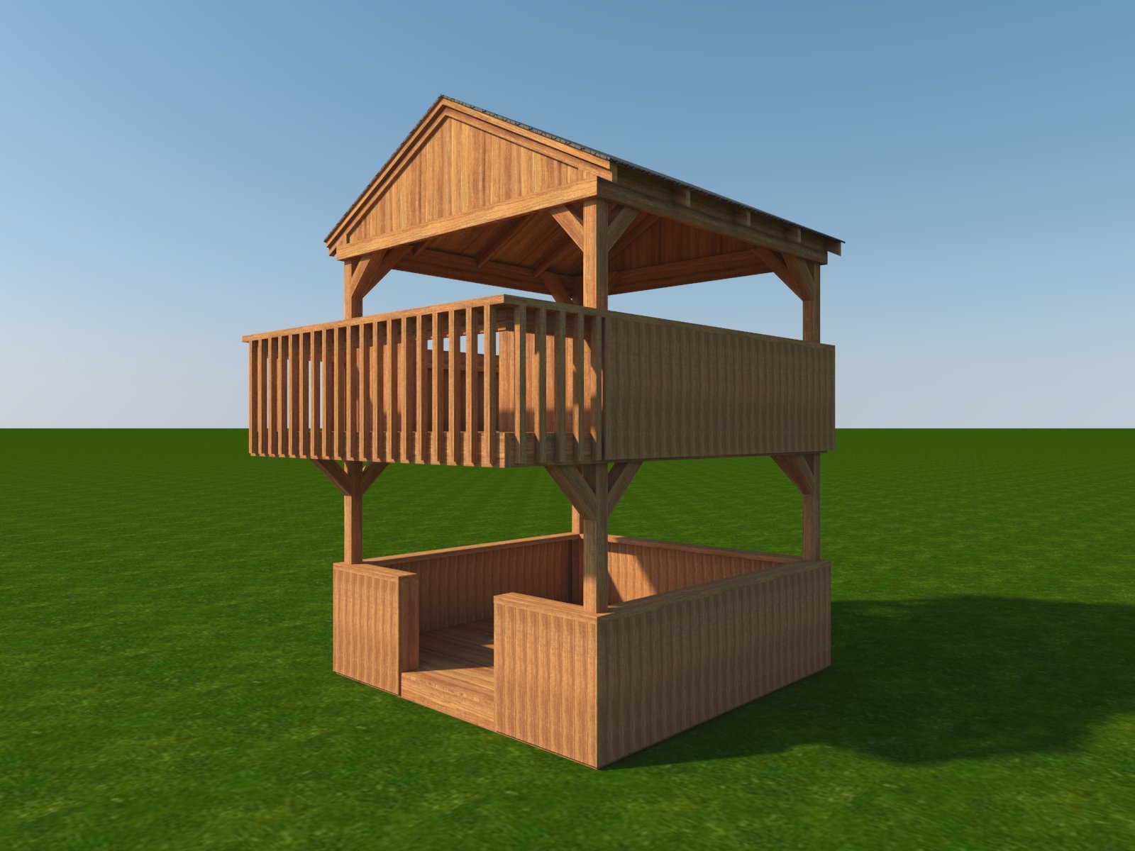 2 Story Playhouse Fort Woodworking Plans - Image 2