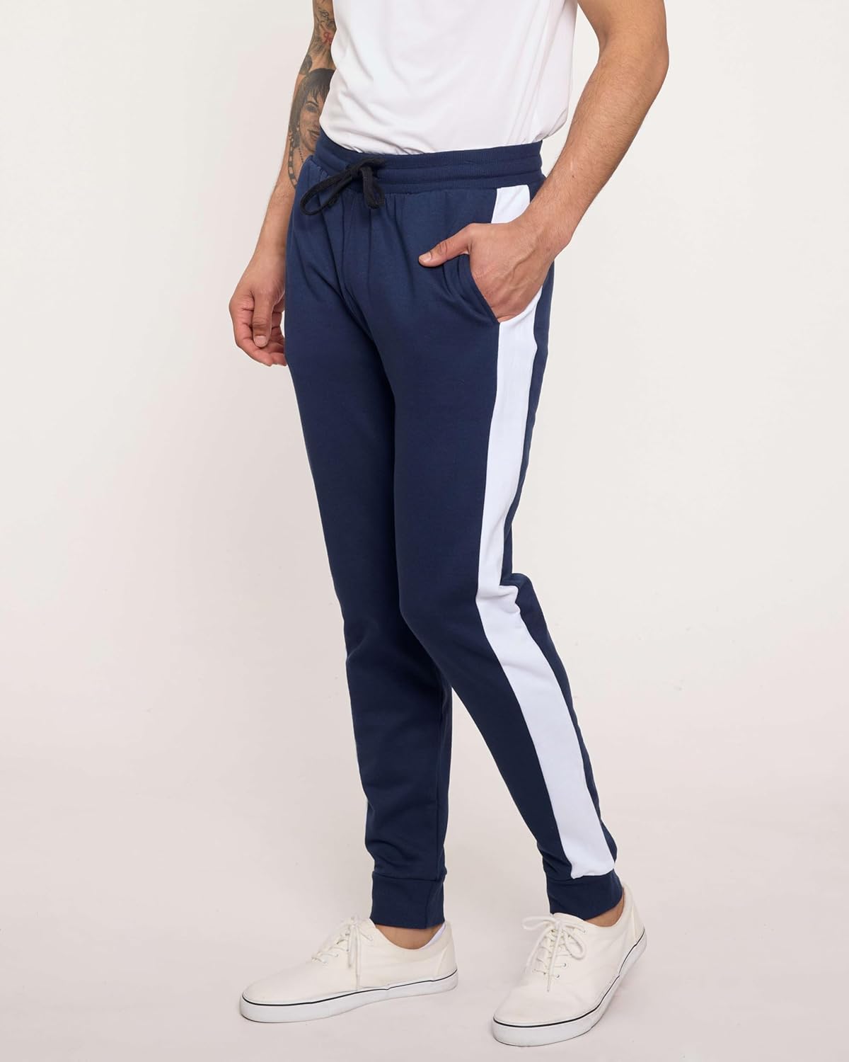 Real Essentials 3 Pack: Men's Jogger Sweatpants - Cotton Fleece Bottoms Athletic Pants with Pockets (Big & Tall Available)