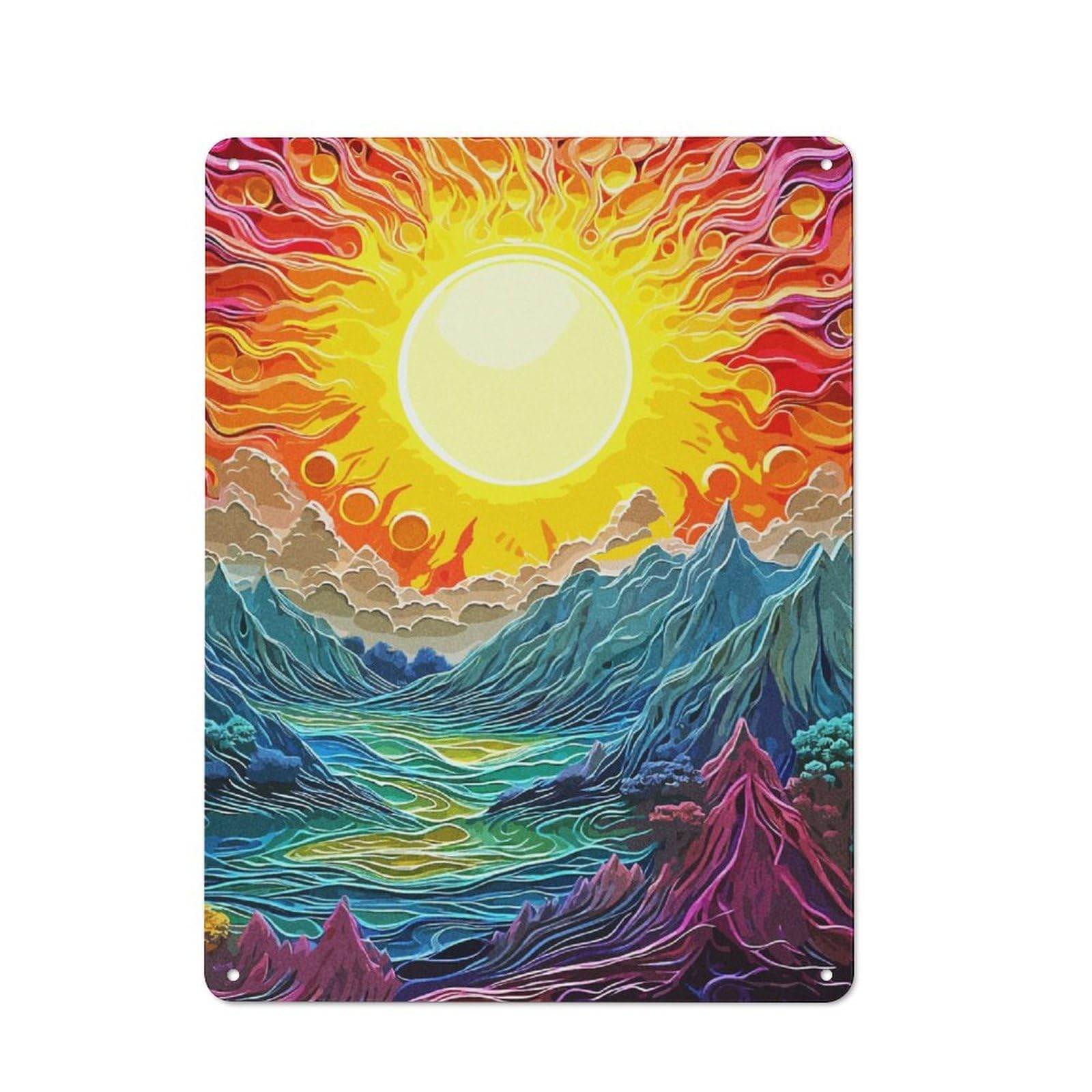 Junmoney 3D Nature For Garage Or Workshop, Rustic Metal Plaque 40X30cm, Suited To Wall Displays In Garages And Tool Rooms
