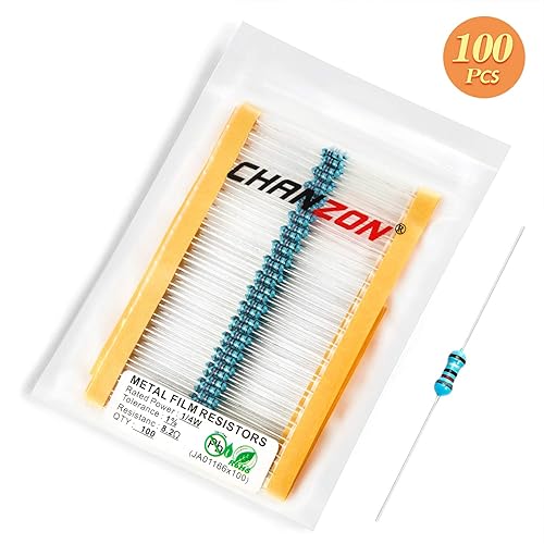 Vista 745 de Chanzon 100pcs 1/4W (0.25W) 33K Ω ohmios Resistencia fija de película metálica 0.01 ±1% Tolerancia 33KR MF Resistencias de orificio pasante