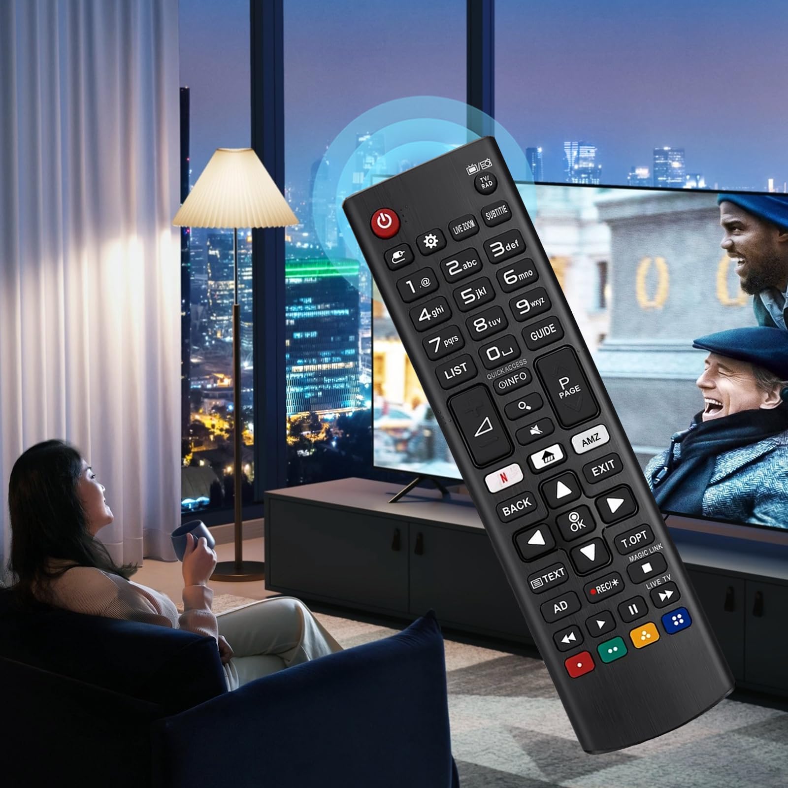 LG AKB75095308 Télécommande Universelle Compatible Tous Téléviseurs LG Smart TV LCD LED 4K 8K Netflix