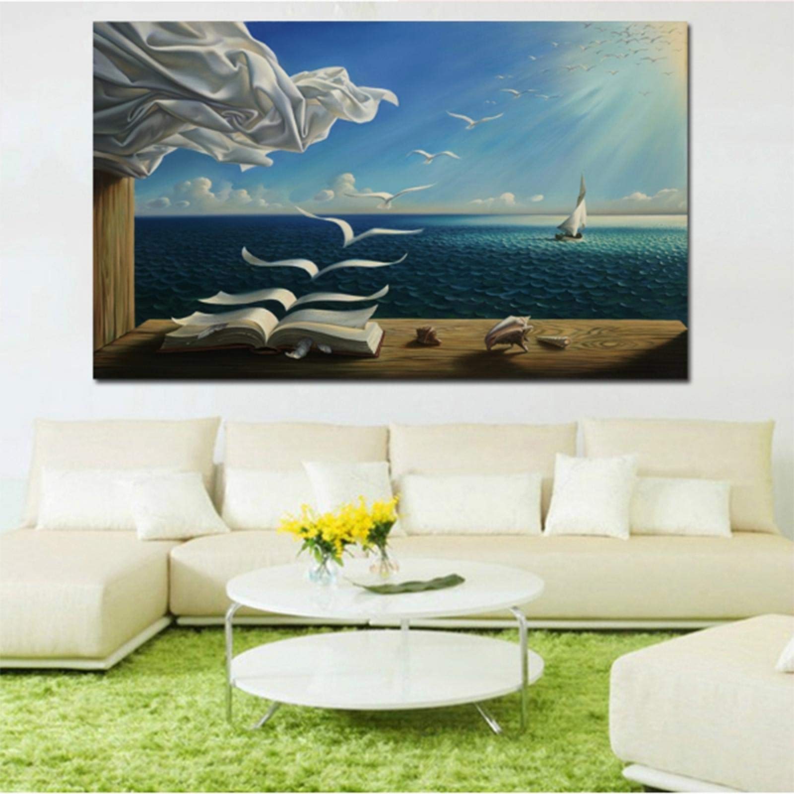 Salvador Dalì Stampa Su Tela "The Waves", 45x60 Cm, Senza Cornice, Riproduzione Quadro Surrealista, Poster Per Decorazione Parete, Arte Moderna