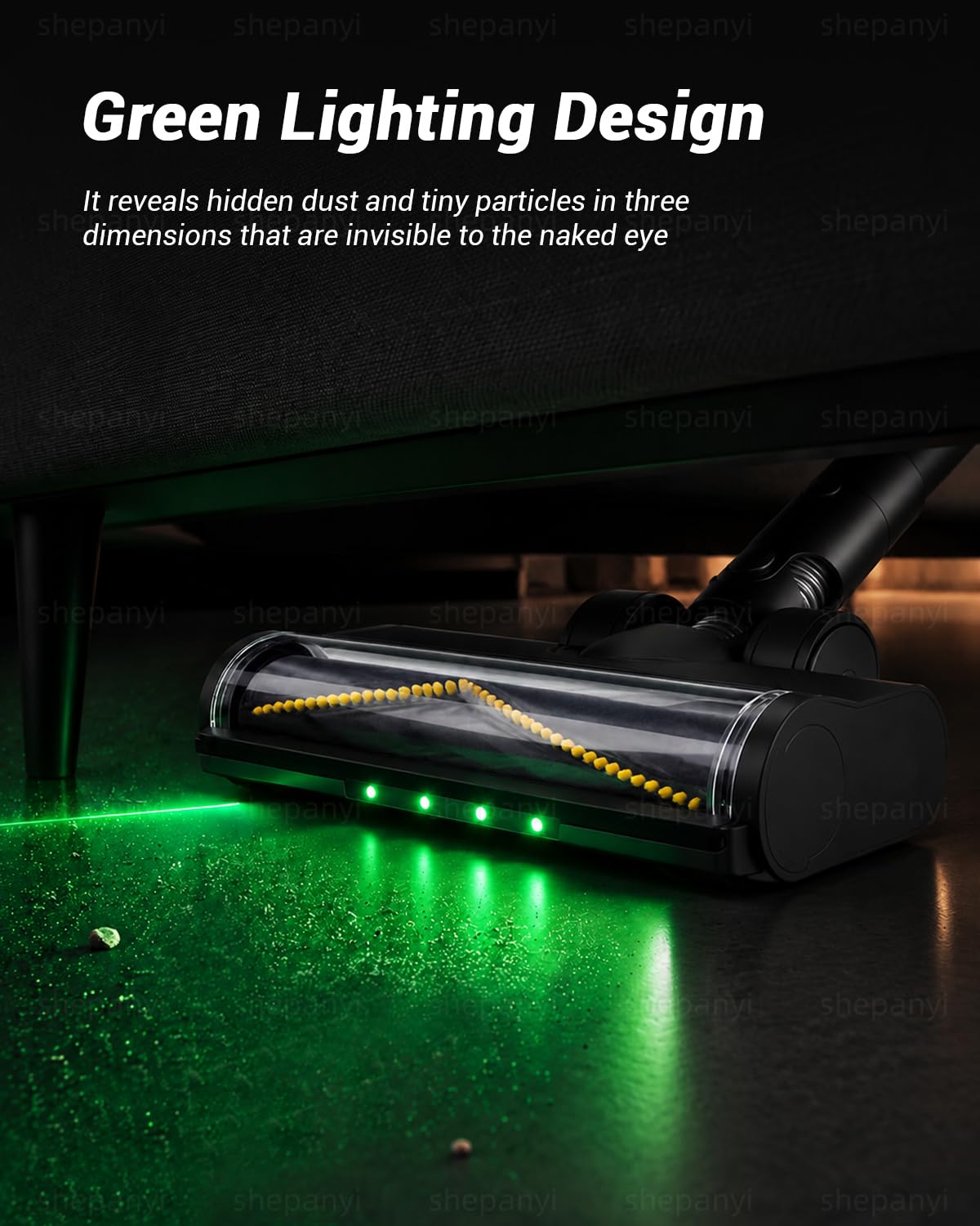 Cepillo de suelo LED verde mejorado compatible con Dreame Z30 R20 T20 T30 R30 Z10,Z20 V12 V12Pro T20pro V11SE R10, es mejor para eliminar fibras de alfombras y pelo de animales