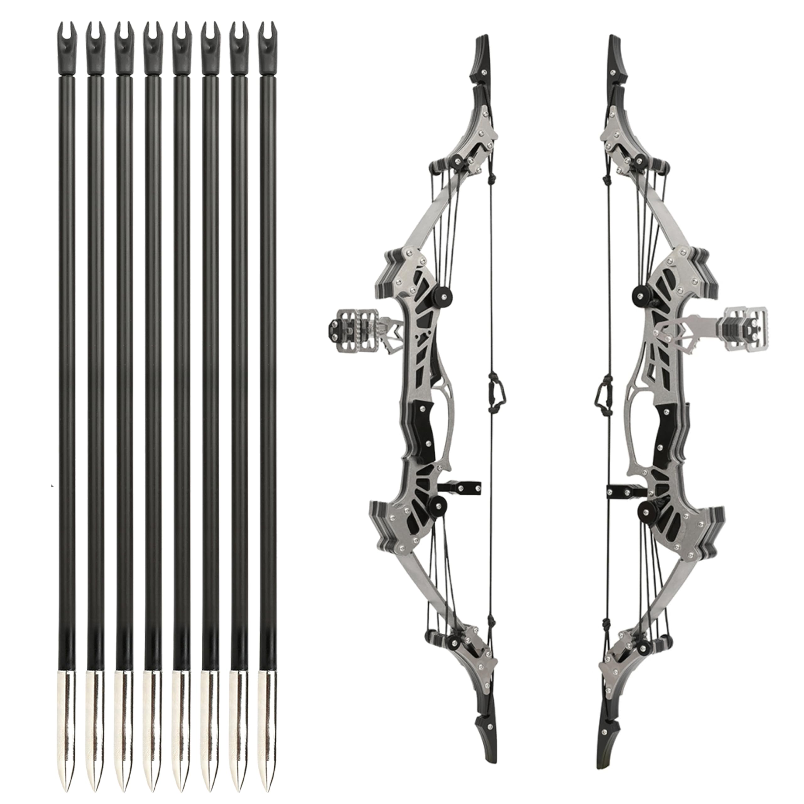 16" Compoundbogen 16LBS - Rechtshänder/Linkshänder Ambidextrous, Anfängerfreundlich für Bogenschießtraining & Jagdsimulation