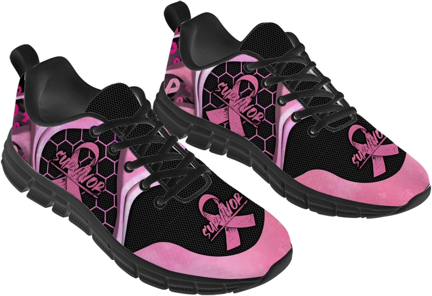 Generic Breast Cancer Awareness Shoes for Women Tennis Shoes 3D Print Sneakers Gifts for Ladies