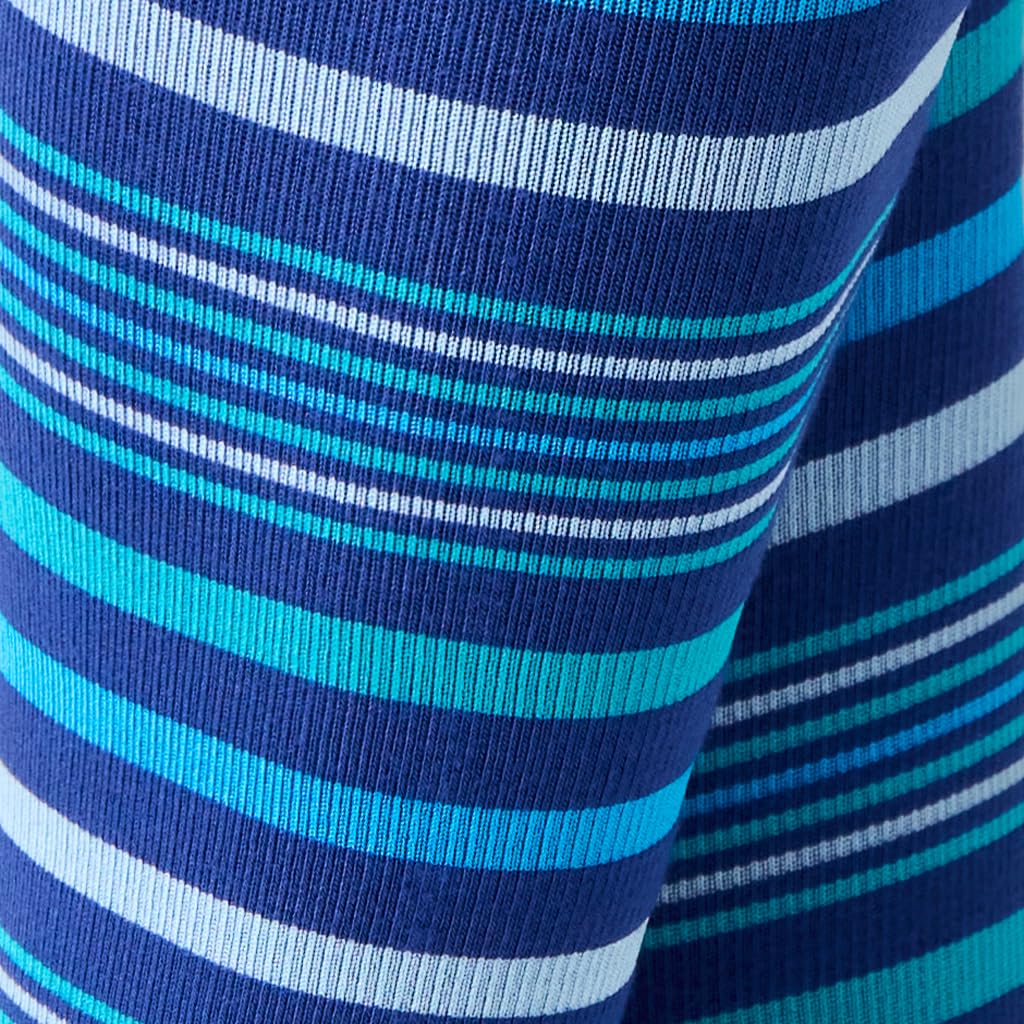 SOLIDEA Gambaletti STRIPE GAME NEBULA, Colore BLU CINA. Calze a compressione graduata 15/21 mmHg Art. 0641A0X033