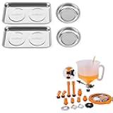 4-Piece Large Magnetic Parts Tray Set and No-Spill Coolant Funnel Kit