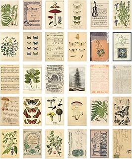 30 Pcs Forest Plants Specimen Postcards Writing Greeting Gift Postcards Vintage Travel Postcards for Worth Collecting Greeting (1 Box)