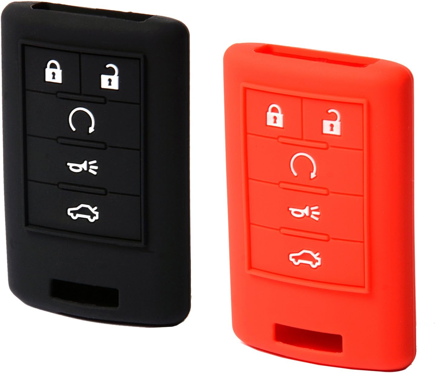 Velsman Key FOB Silicone Case Cover for Cadillac ATS CTS DTS STS XTS ATS SRX, C7 Corvette