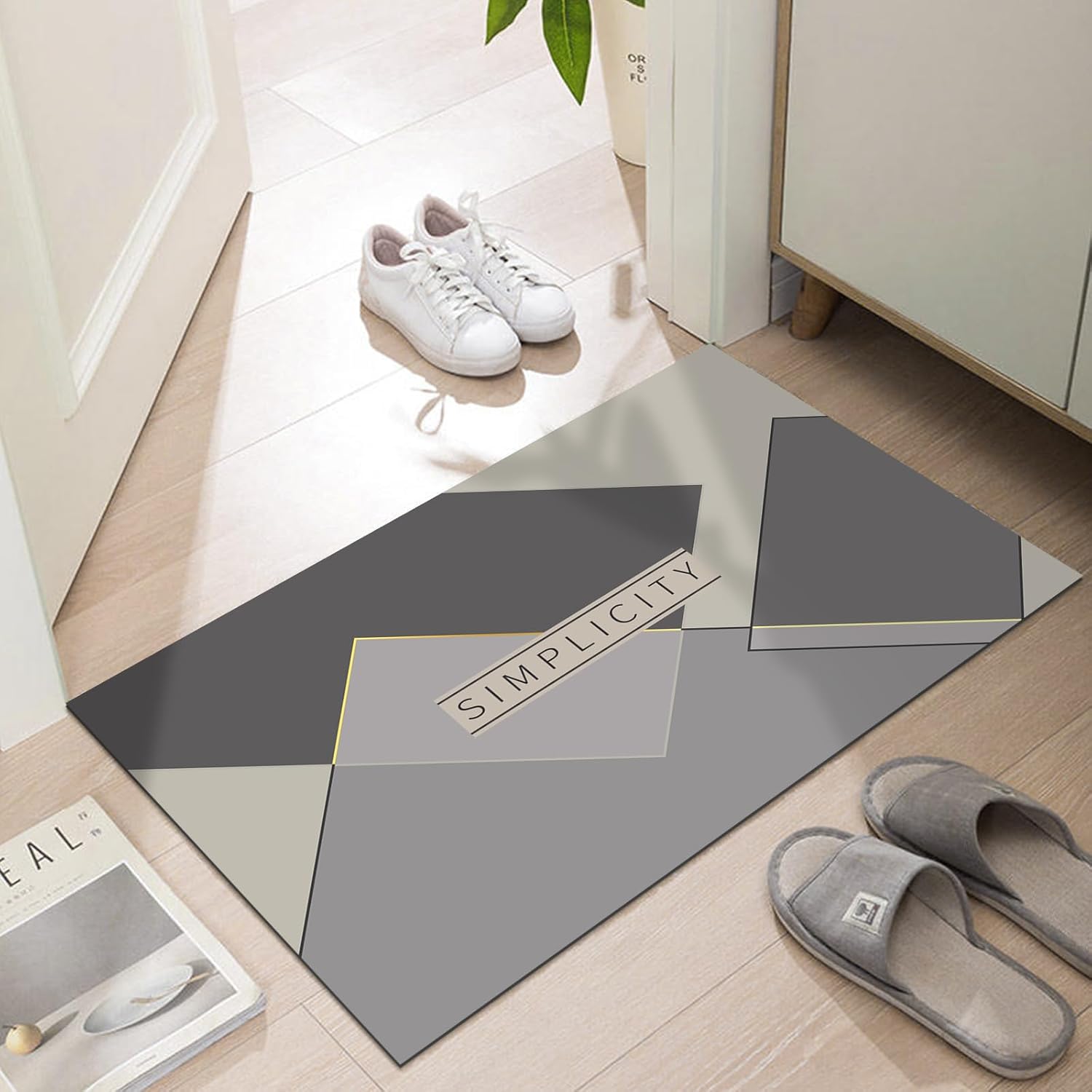 LYGLIGH Ultra Thin Door Mat Indoor Entryway Rugs Non Slip