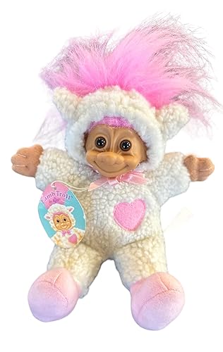 Vintage Troll Doll- Russ Troll 7"- Plush & Soft Lamb Troll- Great for Easter Baskets
