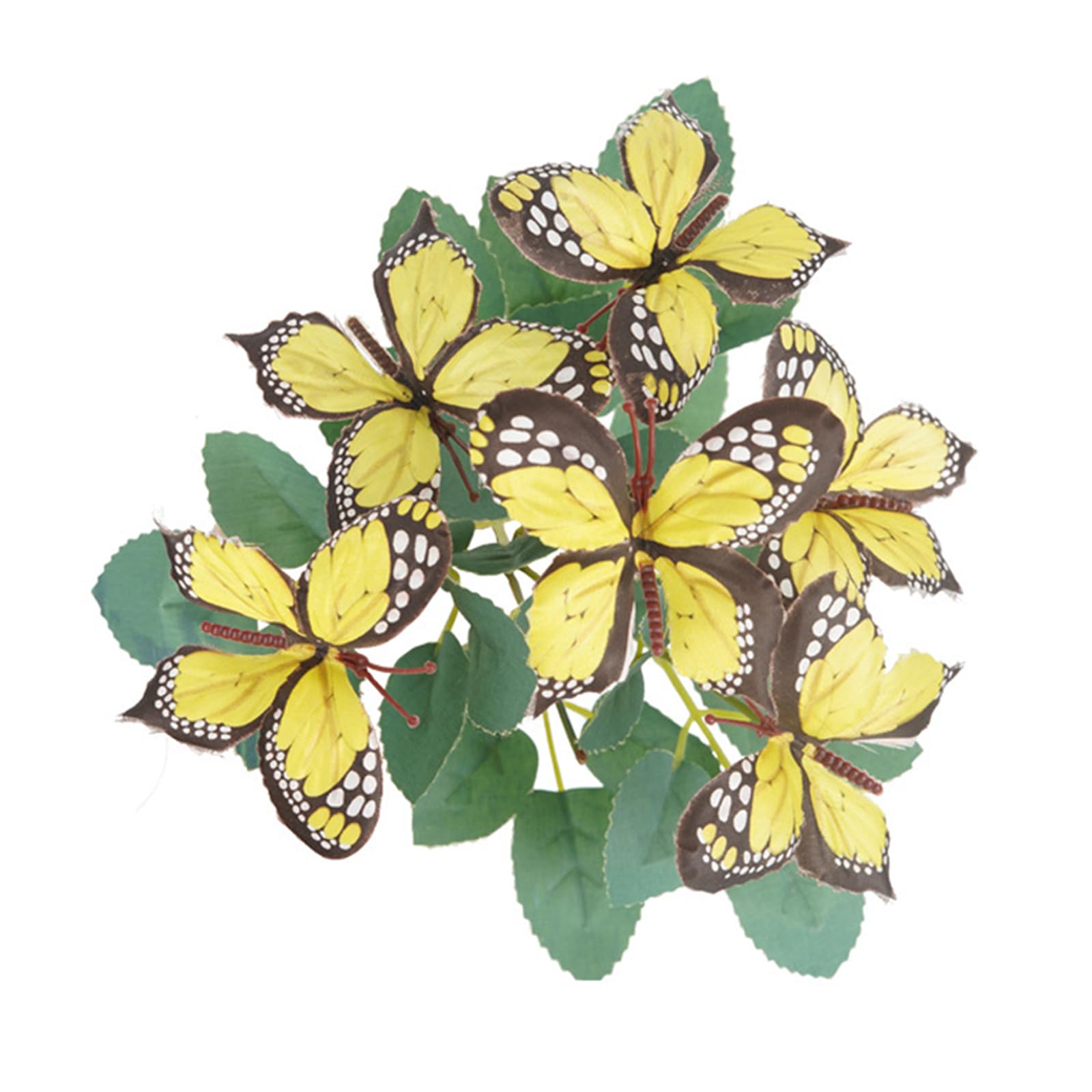 Tsophreniq Realistic Butterfly Faux Flowers with 7 Blooms Sturdy Home Decors for Desk Table Centerpieces Event and Festival Displays Artificial Butterfly Flowers