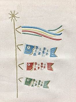 値下げ❣️縁起の良い❣️名古屋帯 手刺繍❣️のぼり鯉 タペストリー Amazon | 鯉のぼり刺繍タペストリー（大） 壁掛けインテリア