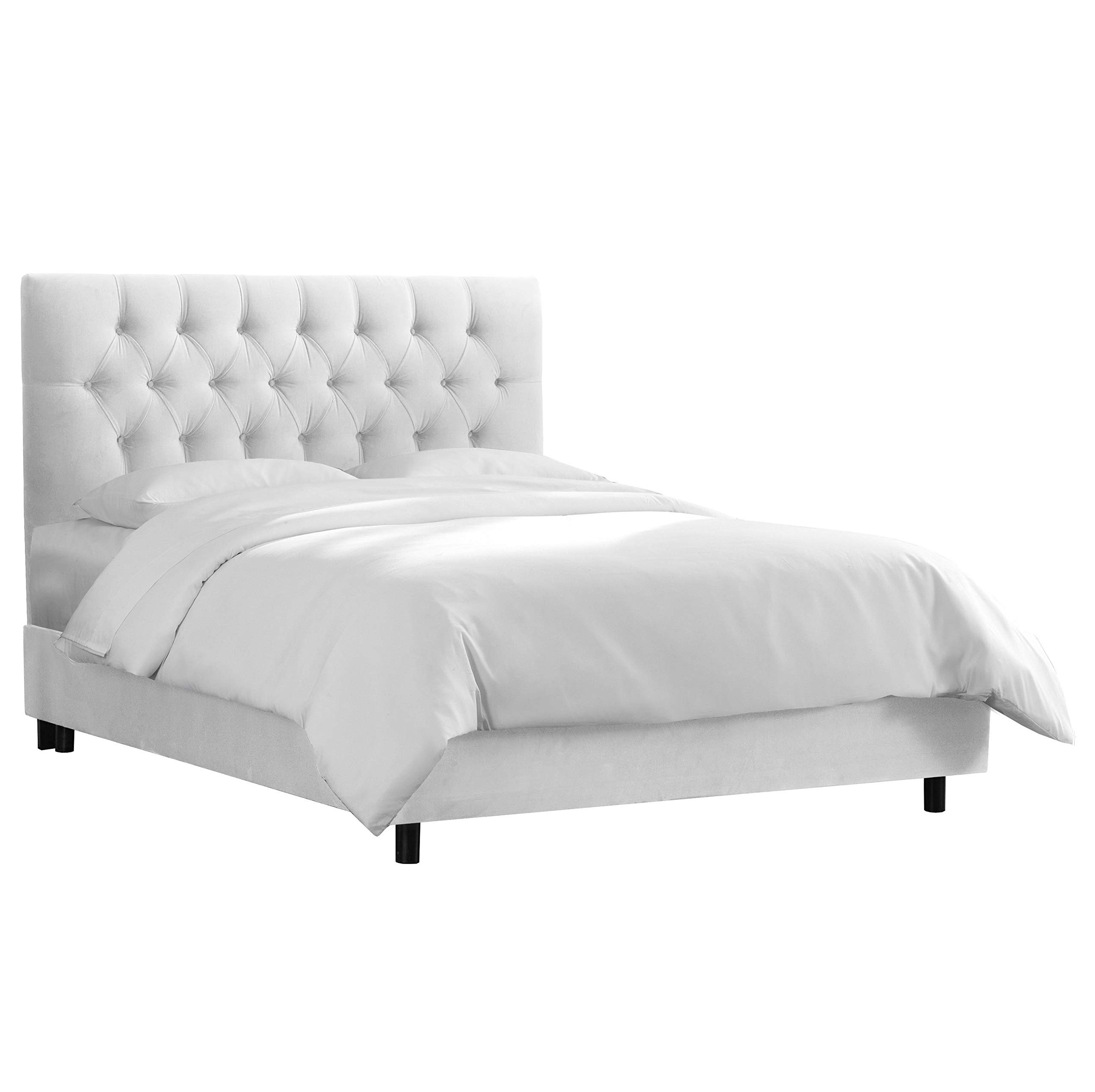 LA WEB DEL COLCHON - Cabecero tapizado Naxos para Cama de 180 (190 x 120 cms) Blanco Polipiel | Cama Juvenil | Cama Matrimonio | Cabezal Cama |