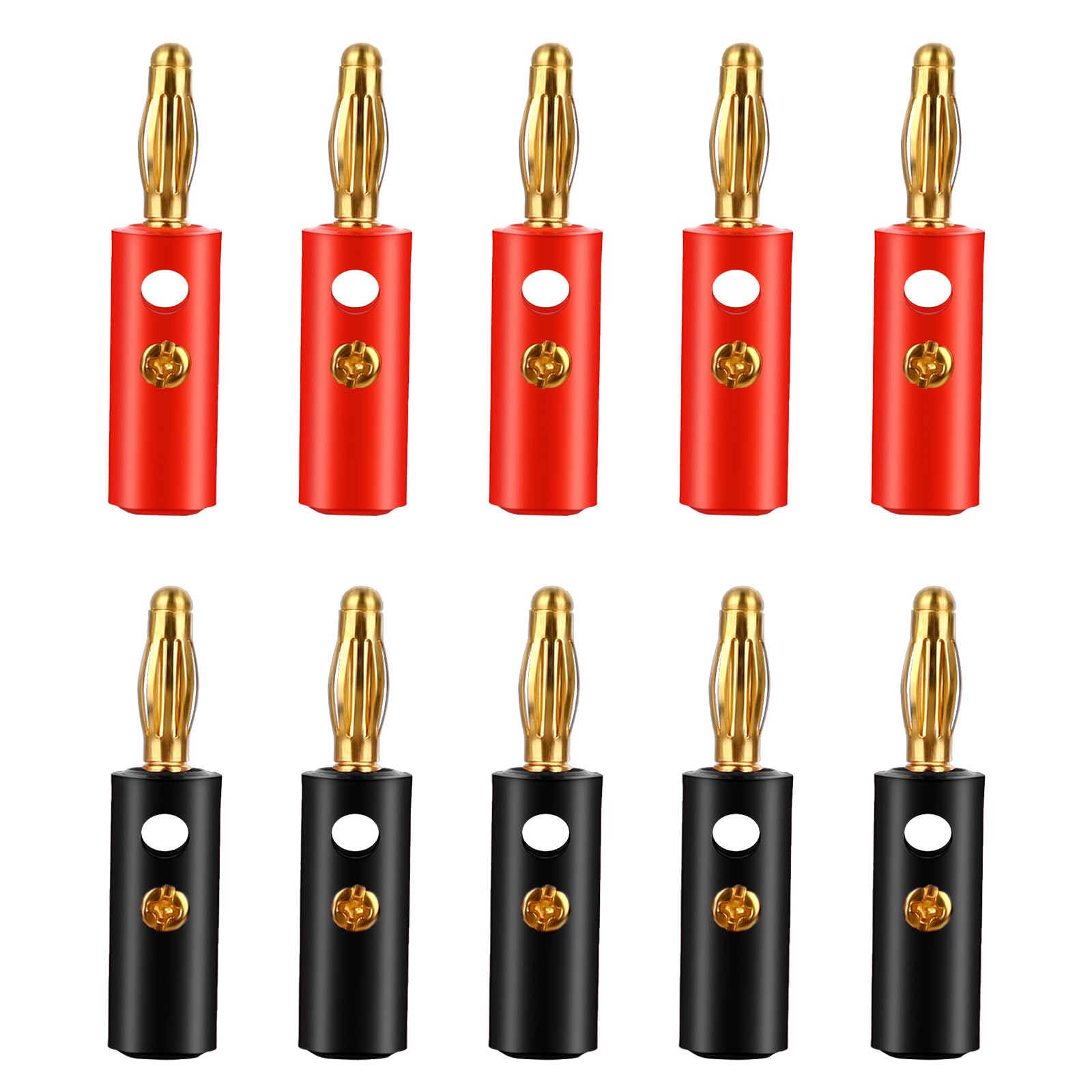 DeleyCON Set 24 Connettori Banana Placcati Oro - Per Cavi Altoparlanti 0.75-4.5mm, HiFi E Home Theater - Foto 5