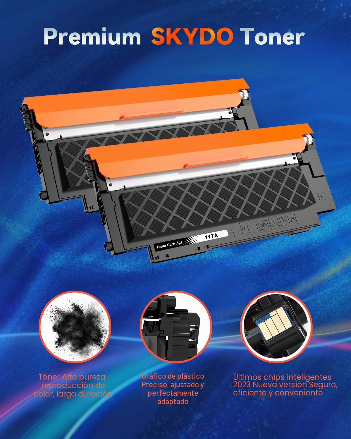 HP 117A Cartucho de Toner Compatible para Color Laser MFP 178nwg 179fwg 179fnw, 150nw 150a 178nw - W2070A W2071A W2072A W2073A (4 Paquetes)