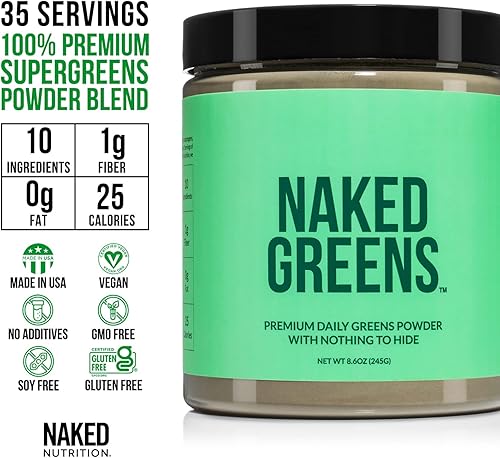 Miniatura 4 de NAKED Paquete energizante vegano Nutrición energética cítrica Super Greens Powder Organic Greens Suplemento de verduras