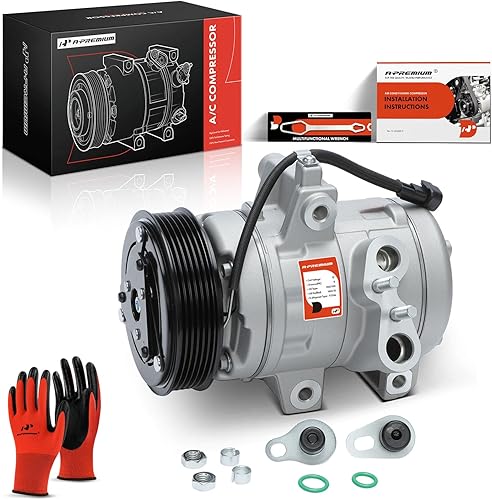 A-Premium Compresor de aire acondicionado con embrague compatible con Ford Focus 2.0L 2008-2011, Transit Connect 2.0L 2010-2013, con compresor