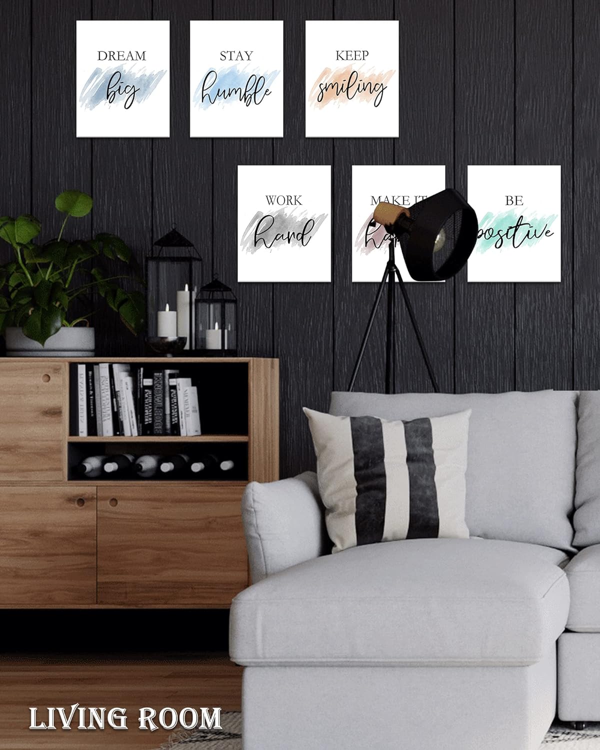Framed Motivational Canvas Wall Art Set for Kids - 8" x 10"