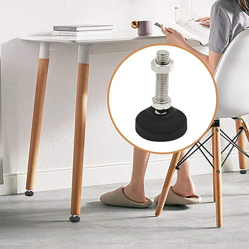 Miniatura 6 de 4 niveladores giratorios para patas de muebles, patas niveladoras ajustables deslizantes para mesas, sillas, armarios, banco de trabajo, estante de