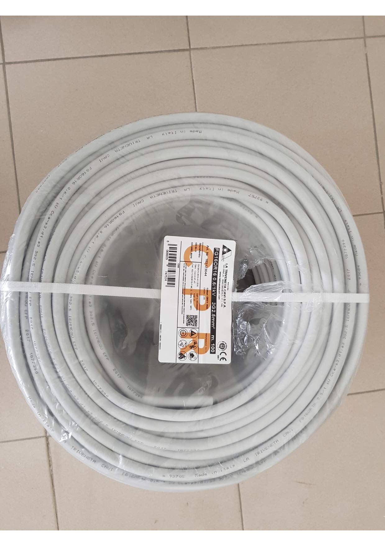 CAVO FG16OR 3GX2,5 100 MT