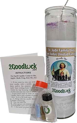 Vela perfumada vestida St. Jude Family Unity - Veladora Preparada San Judas para La Union Familiar