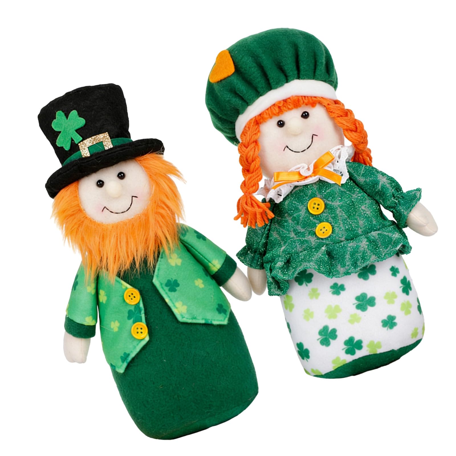 Meiliyizu Unique Irish Themed Standing Fabric Doll Irish Gnomes Doll Holiday Party Ornament Perfect for Party and Home Display Hold Dwarf Figurine