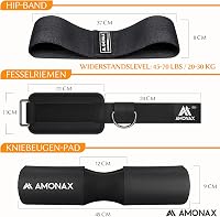 Amonax Súlyzórúd Védőpárna Szett - Extra Vastag Nyakvédő Párna Hip Thrust és Guggolás Gyakorlatokhoz - Fekete 3 az 1-ben Edzőtermi Kiegészít 5
