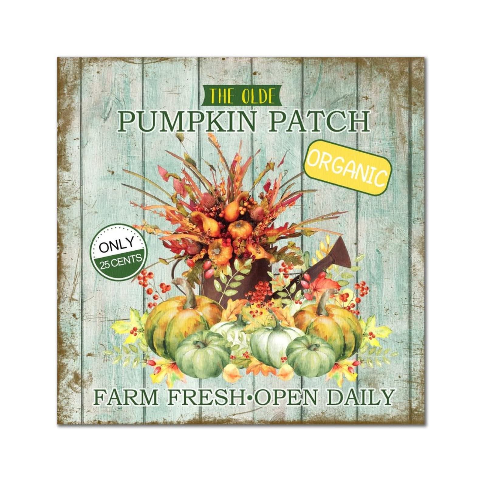 Plaque en bois The Old Pumpkin : sublimez le mur de votre salon
