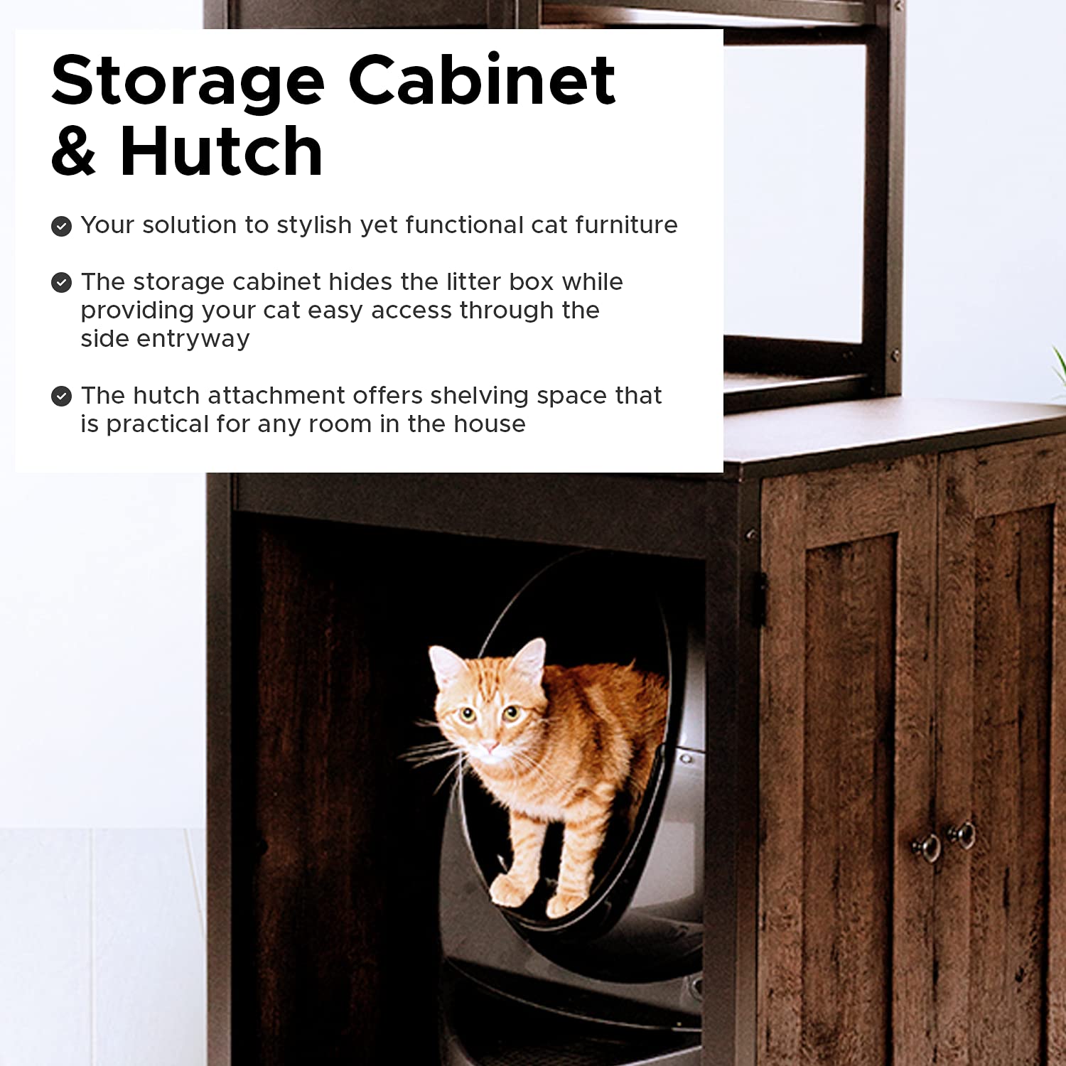 Whisker LitterRobot Storage and Hutch with Litter Box