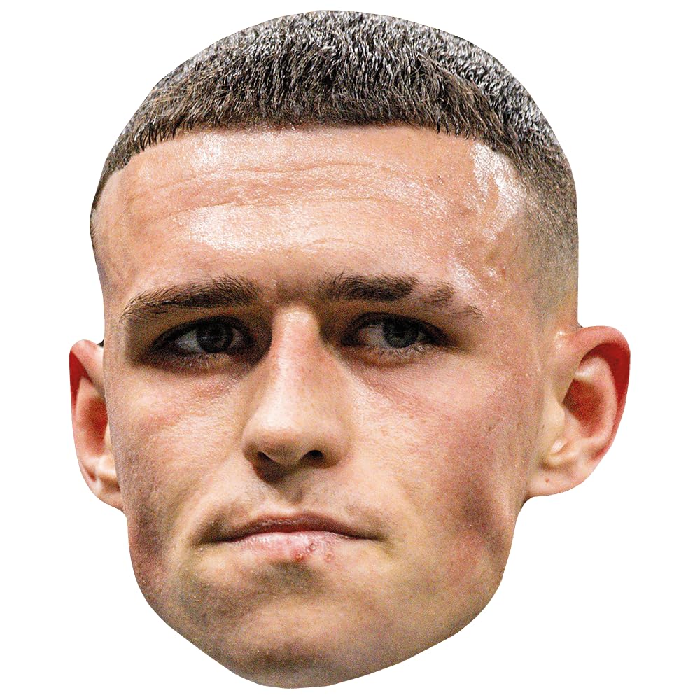 Phil Foden (Short Hair) Celebrity Mask, Flat Card Face, Fancy Dress Mask