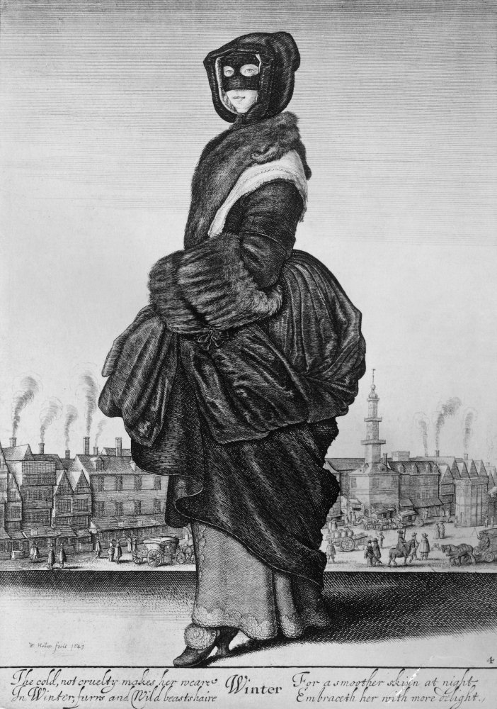 Amazon.com: Fashion Fur Coat 1643 Na Woman Wearing A Mask And Fur Coat  Before Cheapside London England Caption Reads The Cold Not Cruelty Makes  Her Weare In Winter Furrs And Wild Beasts
