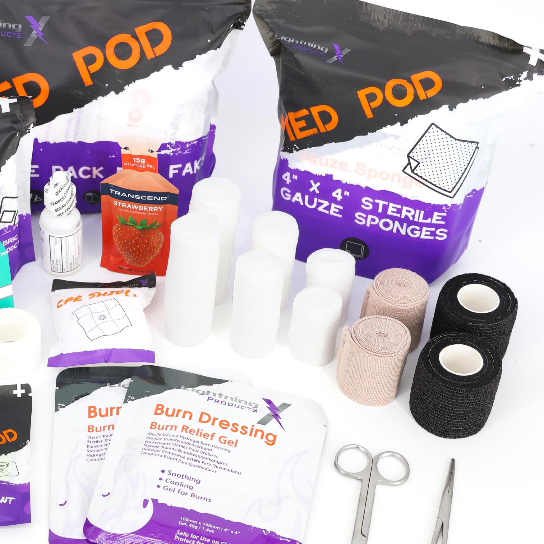 Lightning X Basic First Aid Responder EMT Medical Stocked Trauma Fill Kit LXSMK-A