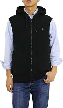 ポロラルフローレン 現行 XL刺繍ロゴ 中綿入り フード付き スウェット ベスト ポロラルフローレン 現行 XL刺繍ロゴ 中綿入り フード付き スウェット
