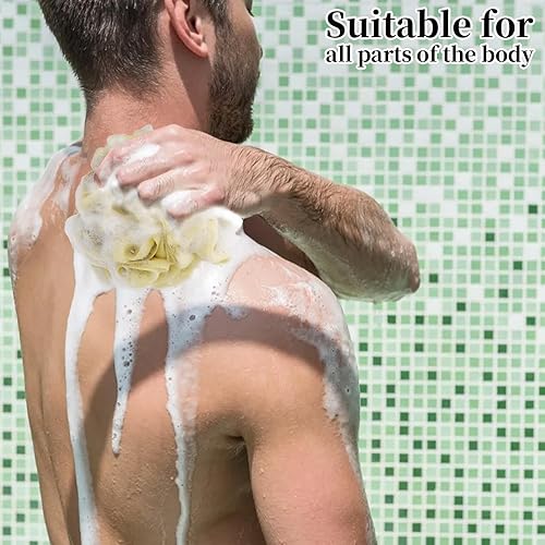 Miniatura 6 de BCKENEY Esponja de ducha para baño, esponja de ducha, esponja de malla suave, esponja exfoliante para mujeres y hombres, accesorios de baño,