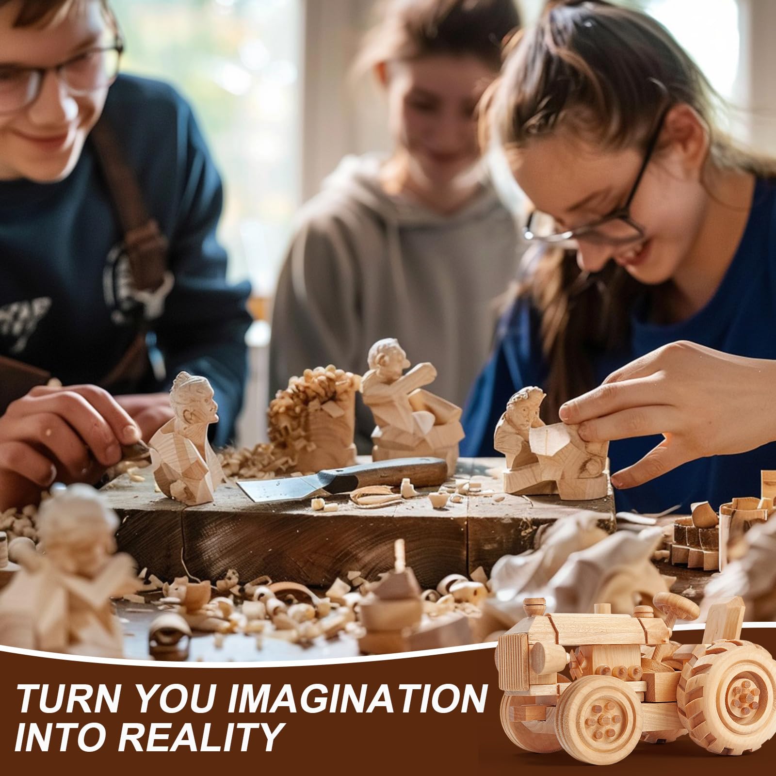 24Pcs Basswood Carving Blocks,2 Sizes Whittling Wood Basswood Blocks Wood Carving Kit for Beginners Kids and Adults