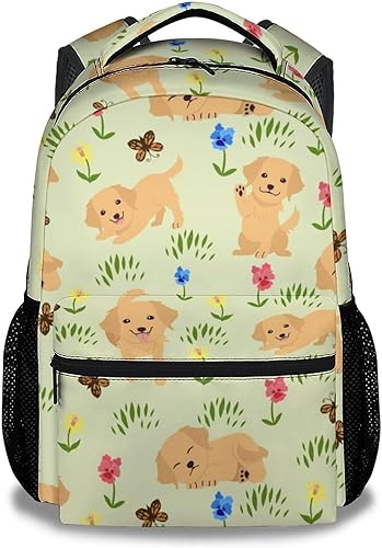 Mochila Golden Retriever de 16 pulgadas, con bonito diseño de perro, duradera, ligera, de gran capacidad, Golden Retriever3, Tamaño único, Classic
