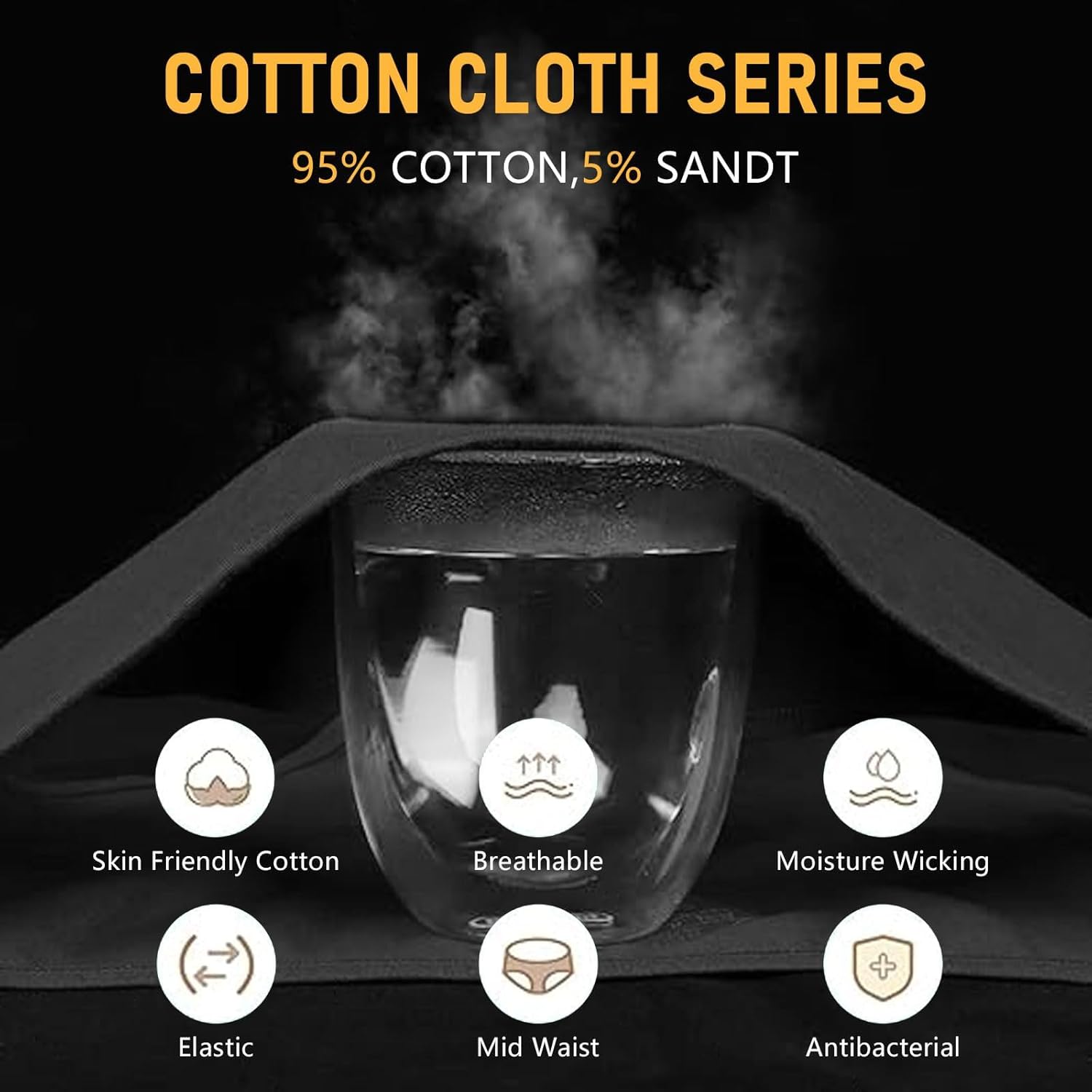 Runmeihe 3 Pack Period Pants for Women, Washable Incontinence Leakproof Cotton Underwear, High Absorbency Postpartum Underwear (UK, Alpha, XXL, Regular, Regular, Black*3, 4Layer Leak Proof) 7 71w0rXGi fL. AC SL1500