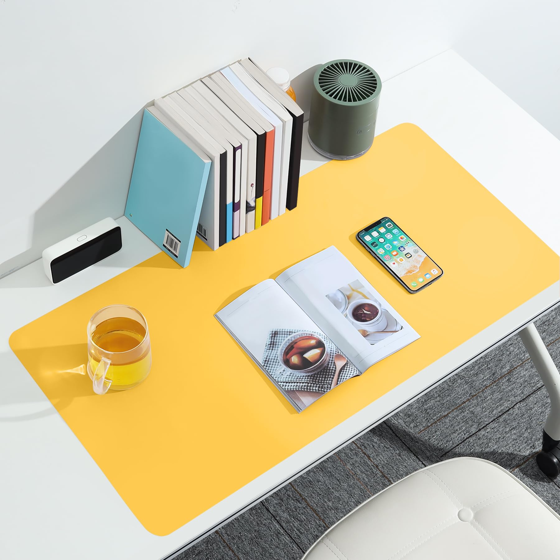 BUBM Esterilla Ordenador Alfombrilla Escritorio Estera de Oficina, Protector de Escritorio Pad & Mouse Pad ultrasuave Bloc 90x43cm