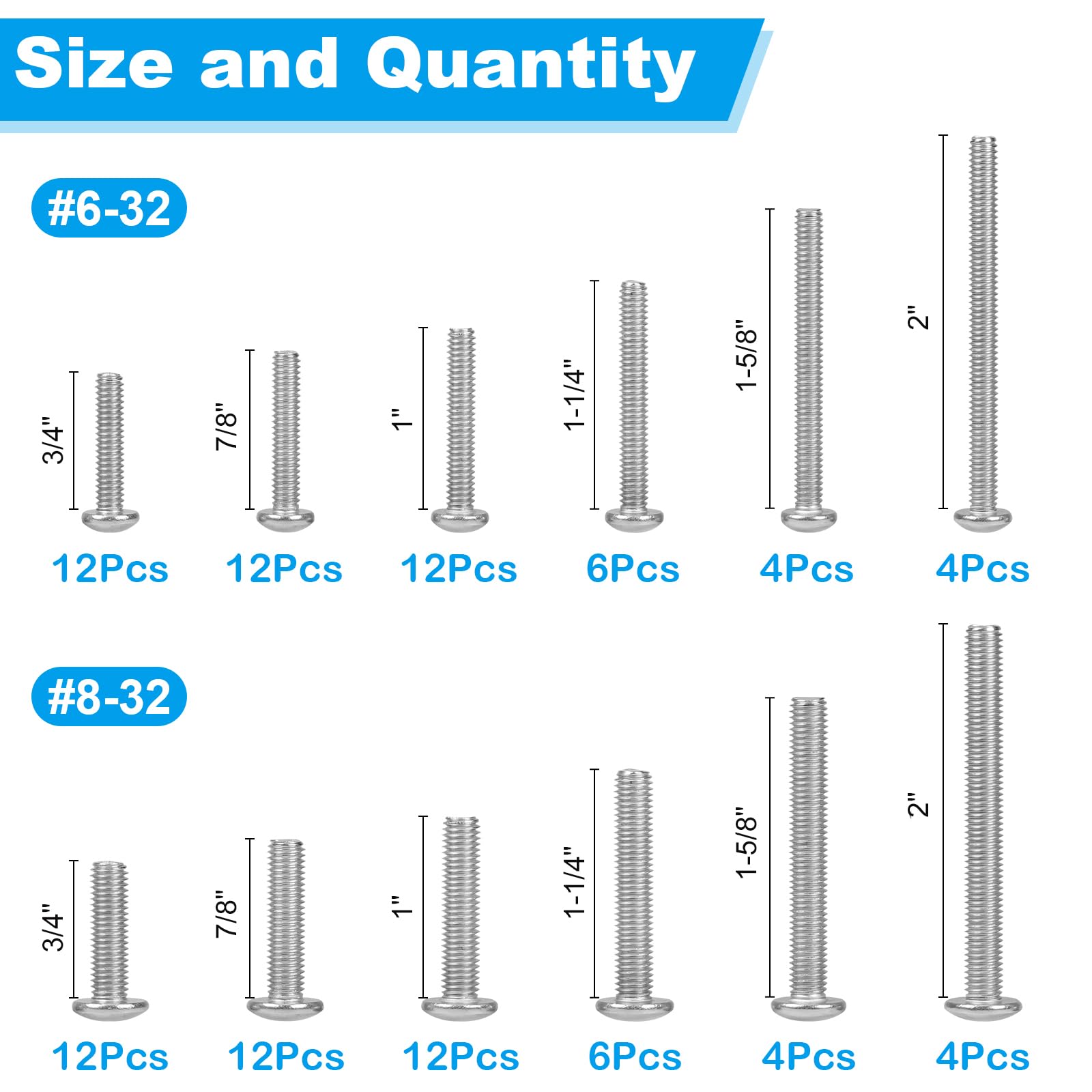 Phillips Pan Head Machine Screws #6-32 & #8-32 -2 Phillips Pan Head Machine Screws #6-32 & #8-32 -2
