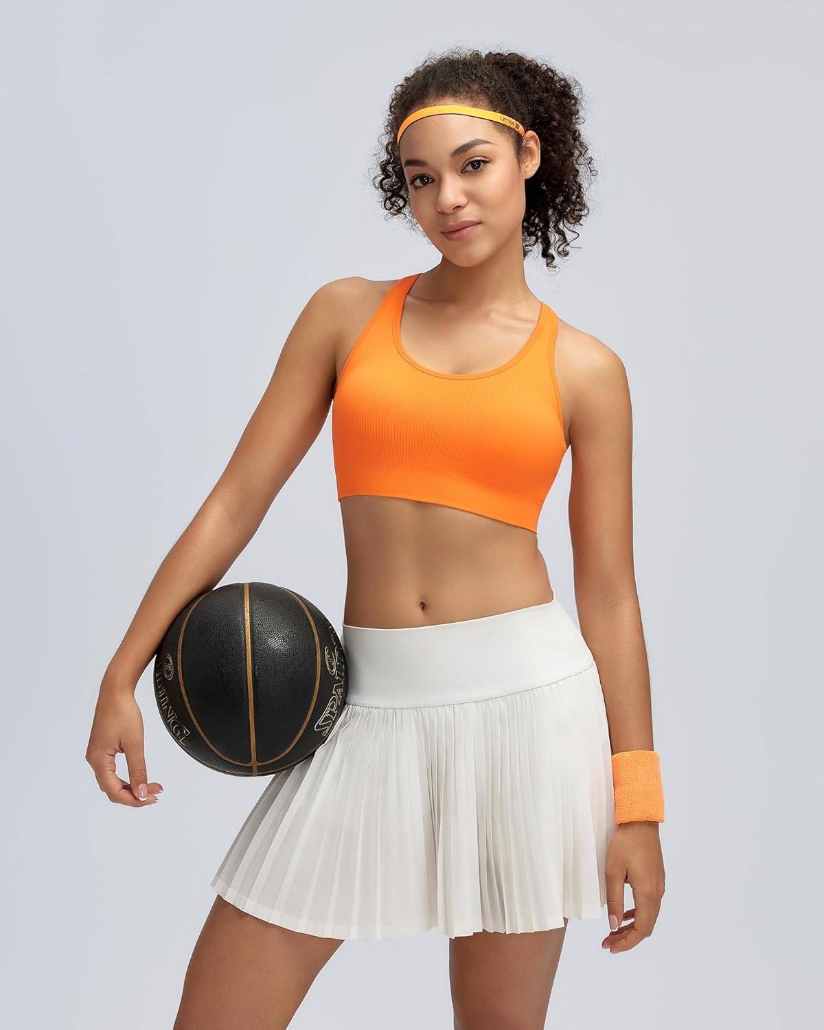 RUNNING GIRL Sports Bras for Women,Seamless Strappy Sports Bra High Support Crisscross Back with Removable Pads