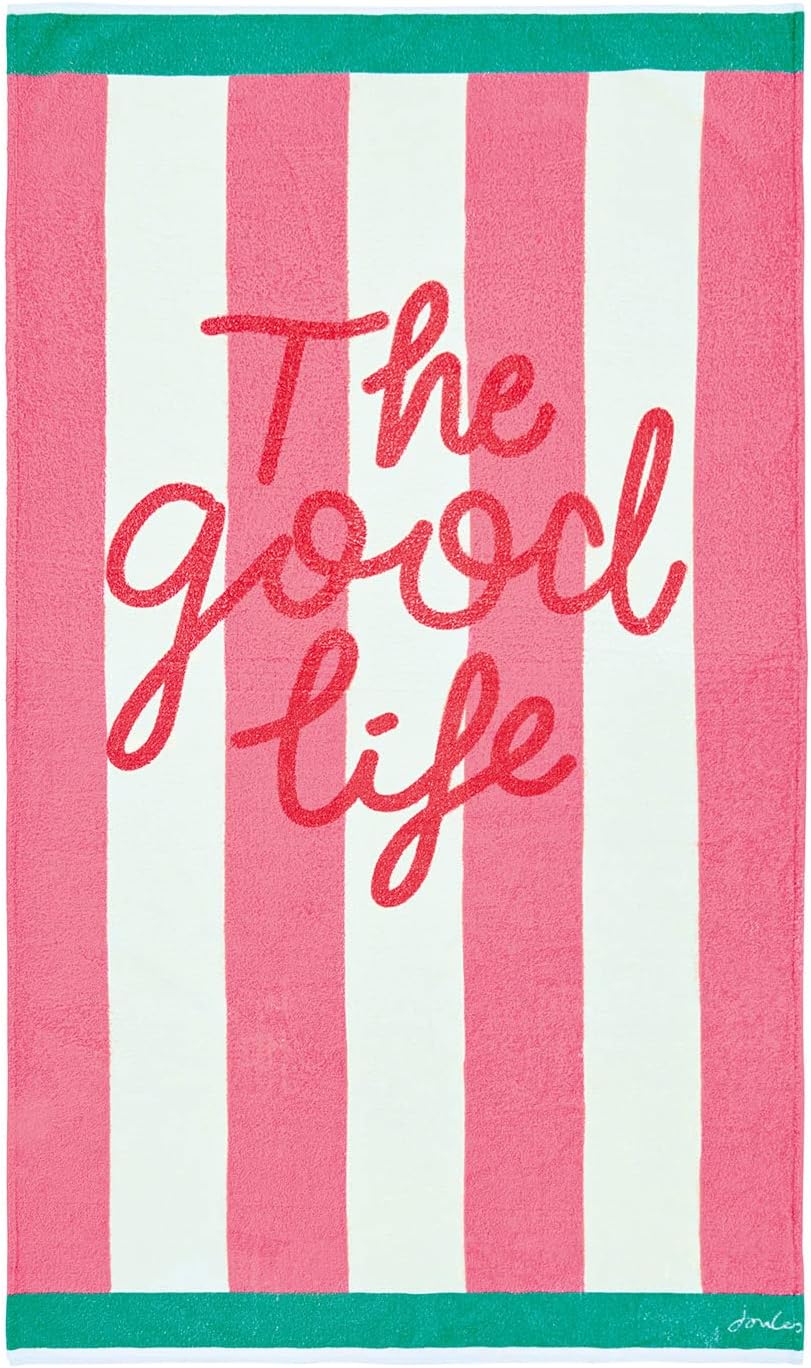 Joules THE GOOD LIFE BEACH TOWEL MULTI Amazon.co.uk Home & Kitchen