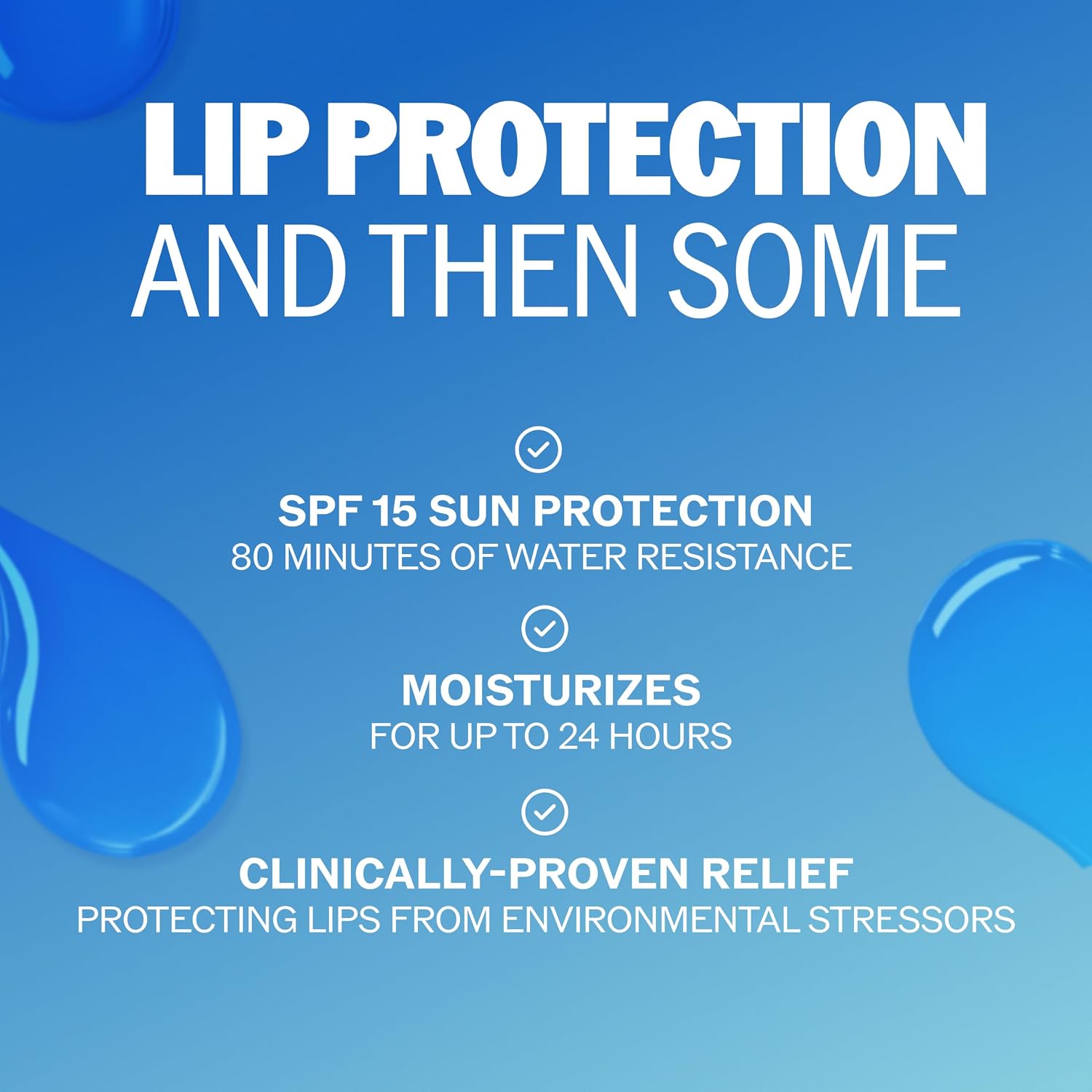 ChapStick Moisture SPF + 15 Lip Balm Sticks with 24 Hour Moisture, 4-Pack