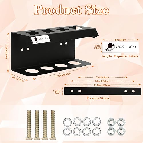 Miniatura 2 de Soporte para raquetas de pickleball con capacidad para 412 palas de pickleball con etiqueta para rastrear a los jugadores siguientes, soportes de